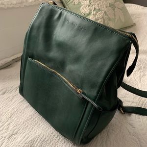 Christian Lacroix Green Faux Leather Backpack